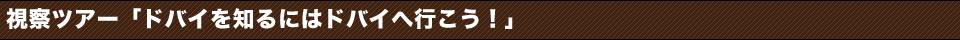 HIS主催 ドバイ視察ツアー「ドバイを知るにはドバイへ行こう！」